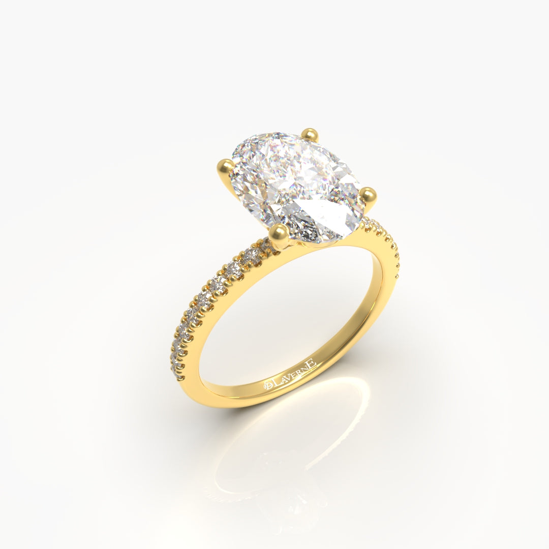 1 Carat Oval Solitaire Lab Grown Engagement Ring