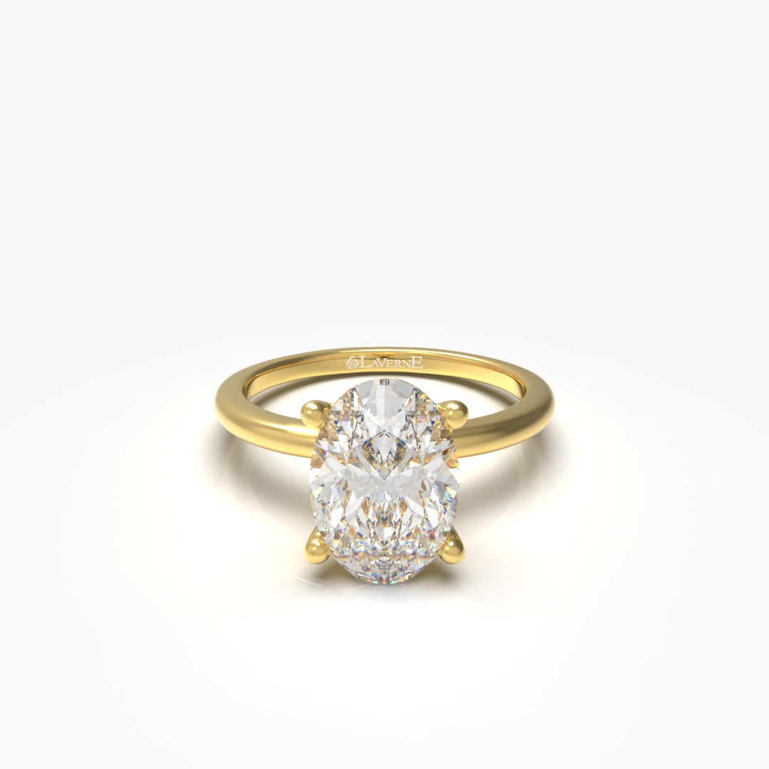 1 Carat Oval Solitaire Lab Grown Engagement Ring