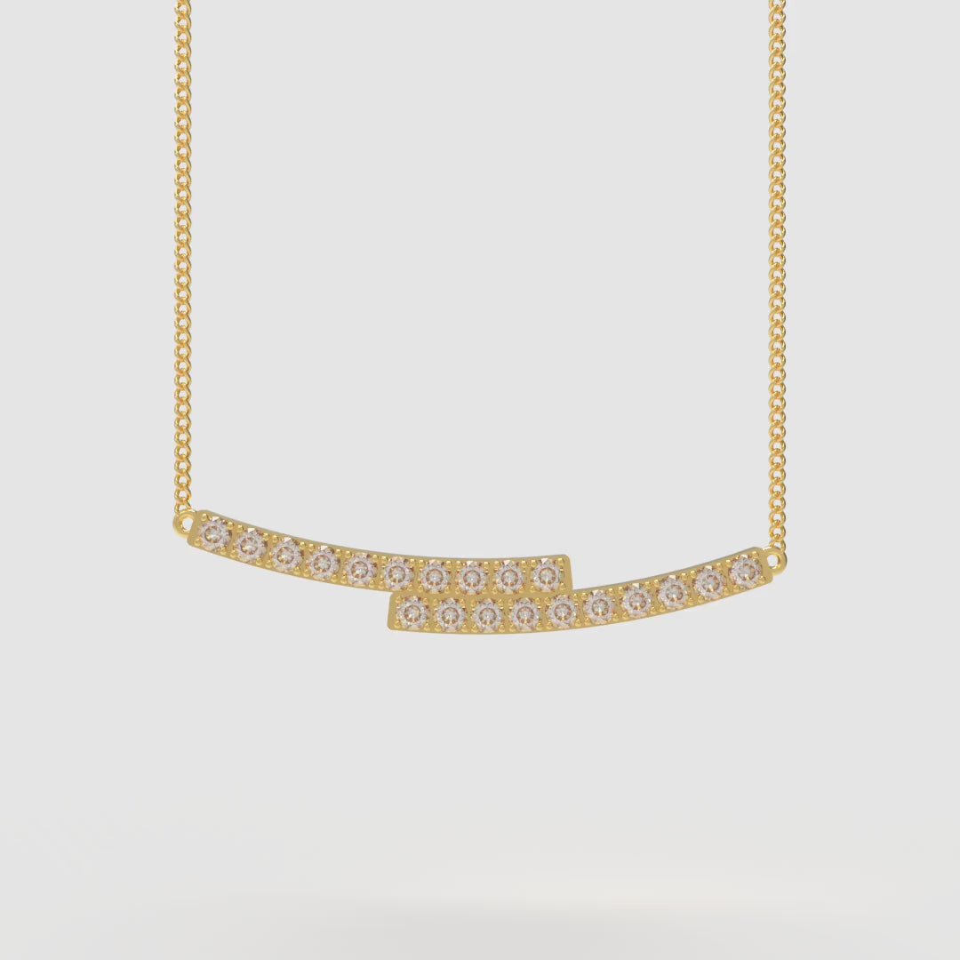 Pave Bar Diamond Necklace