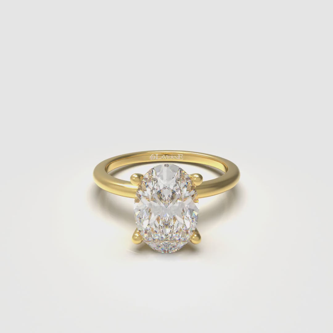 1 Carat Oval Solitaire Lab Grown Engagement Ring