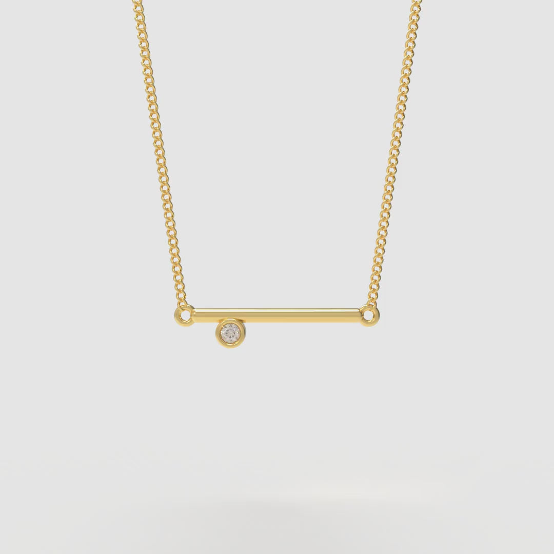 Diamond Bar Necklace